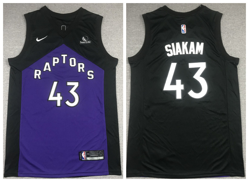 Men's Toronto Raptors #43 Pascal Siakam Purple And Black NBA Stitched Jersey Men's Toronto Raptors #43 Pascal Siakam Purple And Black NBA Stitched Jersey